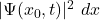 |\Psi(x_0,t)|^2\ dx