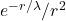 e^{-r/\lambda}/r^2