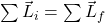 \sum \vec{L}_i=\sum \vec{L}_f