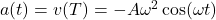 a(t)=v′(T)=-A \omega^2 \cos⁡(\omega t)