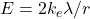 E=2k_e\lambda/r
