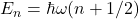 E_n=\hbar \omega(n+1/2)