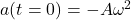 a(t=0)=-A \omega^2