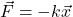\vec F=-k \vec x